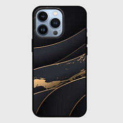 Чехол для iPhone 13 Pro Black gold, цвет: 3D-черный