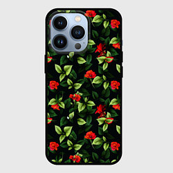 Чехол для iPhone 13 Pro Цветочный сад, цвет: 3D-черный