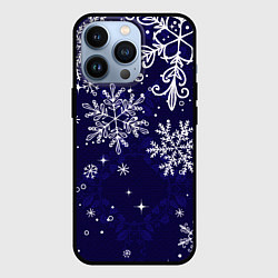 Чехол iPhone 13 Pro Новогодние снежинки