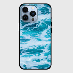 Чехол для iPhone 13 Pro Вода волны пена море, цвет: 3D-черный