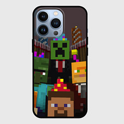 Чехол для iPhone 13 Pro Minecraft - characters - video game, цвет: 3D-черный