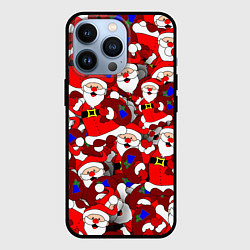Чехол для iPhone 13 Pro Русский Санта Клаус, цвет: 3D-черный