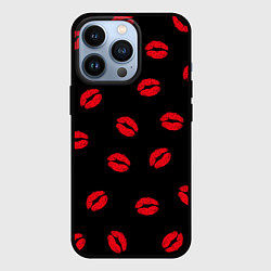 Чехол для iPhone 13 Pro Поцелуи, цвет: 3D-черный