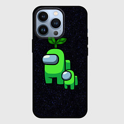 Чехол для iPhone 13 Pro Among us Lime kid lime, цвет: 3D-черный