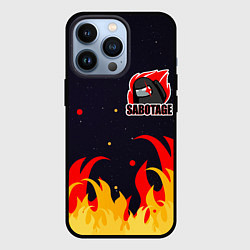 Чехол для iPhone 13 Pro Among Us Sabotage, цвет: 3D-черный