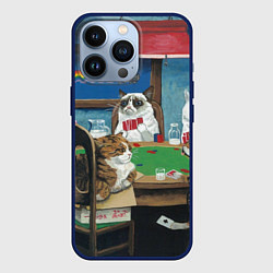 Чехол iPhone 13 Pro Коты играют в покер