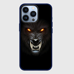 Чехол для iPhone 13 Pro Злой Волк, цвет: 3D-тёмно-синий