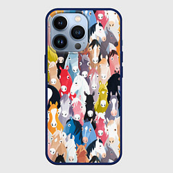 Чехол iPhone 13 Pro Цветные лошади
