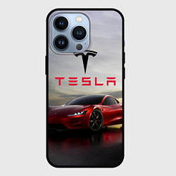 Чехол для iPhone 13 Pro Tesla Roadster, цвет: 3D-черный