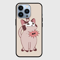 Чехол для iPhone 13 Pro Pop Cat, цвет: 3D-черный
