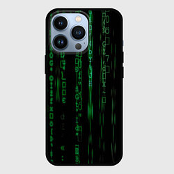 Чехол для iPhone 13 Pro Матрица букв и чисел, цвет: 3D-черный