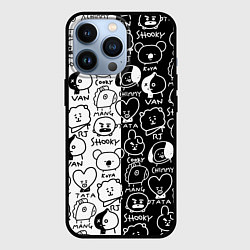 Чехол для iPhone 13 Pro BTS BT21, цвет: 3D-черный