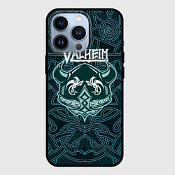 Чехол iPhone 13 Pro Valheim шлем с рогами