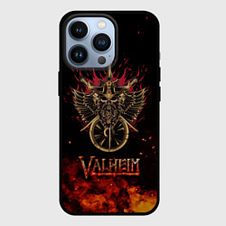 Чехол iPhone 13 Pro Valheim символ черепа