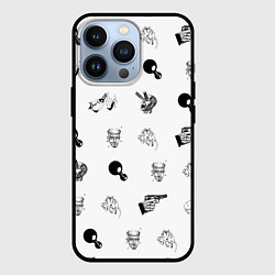 Чехол для iPhone 13 Pro Кровосток Паттерн Z, цвет: 3D-черный
