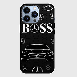 Чехол для iPhone 13 Pro BOSS MERCEDES-BENZ, цвет: 3D-черный