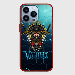 Чехол для iPhone 13 Pro Valheim Neon Samurai, цвет: 3D-красный