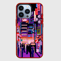 Чехол для iPhone 13 Pro Переулок Токио, цвет: 3D-красный