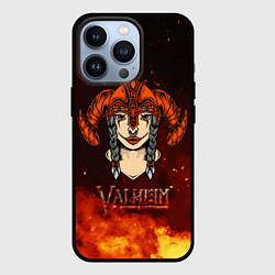 Чехол iPhone 13 Pro Valheim девушка воин