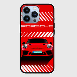 Чехол iPhone 13 Pro PORSCHE ПОРШЕ RED STYLE