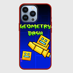 Чехол для iPhone 13 Pro Geometry Dash, цвет: 3D-красный