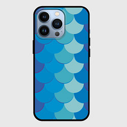 Чехол iPhone 13 Pro Синяя чешуя рыбы