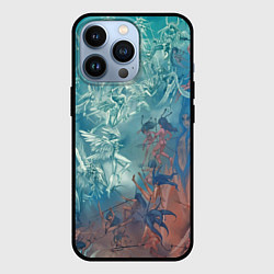 Чехол для iPhone 13 Pro Ангелы и Демоны, цвет: 3D-черный