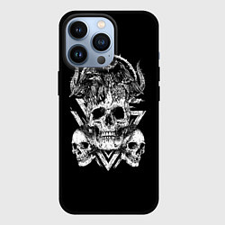 Чехол iPhone 13 Pro Черепа и Вороны Skulls Raven