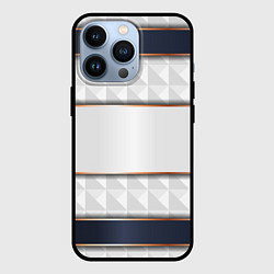 Чехол iPhone 13 Pro White 3d lines