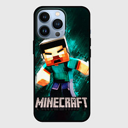 Чехол для iPhone 13 Pro MINECRAFT, цвет: 3D-черный