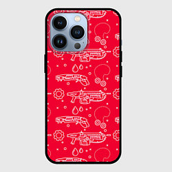 Чехол для iPhone 13 Pro Gears pattern, цвет: 3D-черный