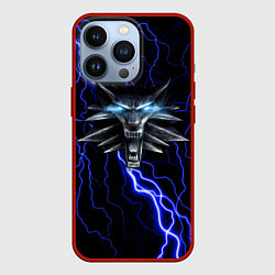 Чехол iPhone 13 Pro THE WITCHER МОЛНИЯ BLUE