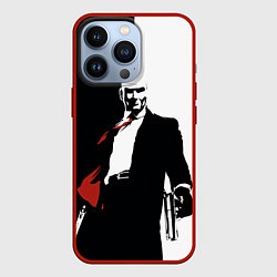 Чехол для iPhone 13 Pro Hitman BW, цвет: 3D-красный