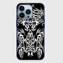 Чехол iPhone 13 Pro ТАТУ ЧЕРНО БЕЛОЕ УЗОР