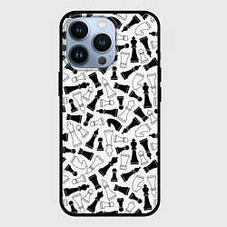 Чехол для iPhone 13 Pro Шахматы, цвет: 3D-черный