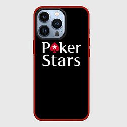 Чехол для iPhone 13 Pro Poker Stars, цвет: 3D-красный