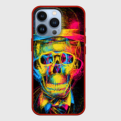 Чехол iPhone 13 Pro Череп-анаглиф