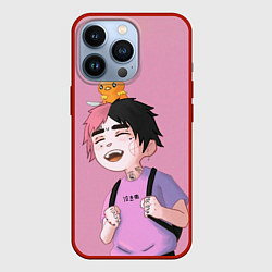 Чехол для iPhone 13 Pro Young Lil Peep, цвет: 3D-красный