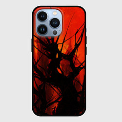 Чехол для iPhone 13 Pro ДРЕВО ХАОС 3D, цвет: 3D-черный