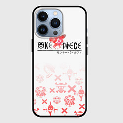 Чехол iPhone 13 Pro One Piece резиновый Луффи