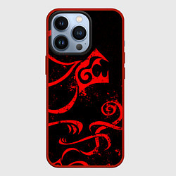 Чехол для iPhone 13 Pro ТАТУИРОВКА ДРАКЕНА, цвет: 3D-красный