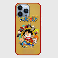 Чехол для iPhone 13 Pro Персонажи One Piece Большой куш, цвет: 3D-красный