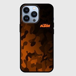 Чехол для iPhone 13 Pro KTM КТМ CAMO RACING, цвет: 3D-черный