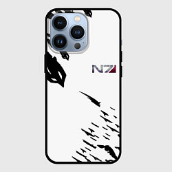 Чехол iPhone 13 Pro MASS EFFECT ПОСЛЕДНИЙ БОЙ БЕЛ