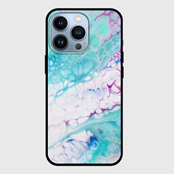Чехол для iPhone 13 Pro Цветная морская пена, цвет: 3D-черный