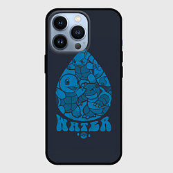 Чехол для iPhone 13 Pro Водные покемоны, цвет: 3D-черный