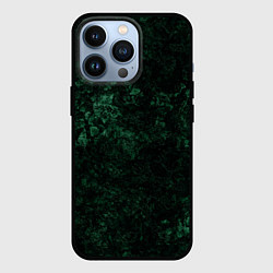 Чехол iPhone 13 Pro Темно-зеленый мраморный узор