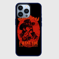 Чехол для iPhone 13 Pro Ты нужен армии метала, цвет: 3D-тёмно-синий