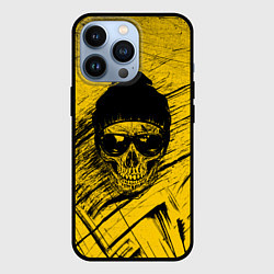 Чехол iPhone 13 Pro Череп Хипстер Гранж Брызги
