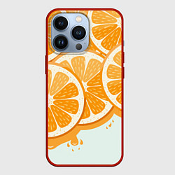 Чехол для iPhone 13 Pro АПЕЛЬСИН ORANGE, цвет: 3D-красный